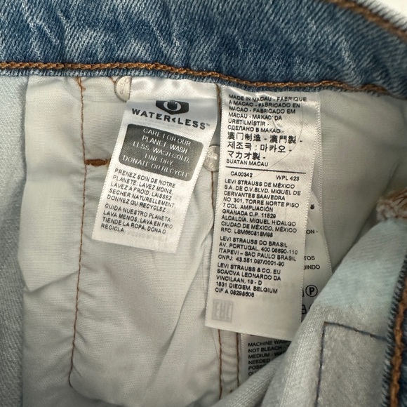 Levi’s 501 Two-Tone Denim Women Shorts High Rise Size 26 - Picture 6 of 8